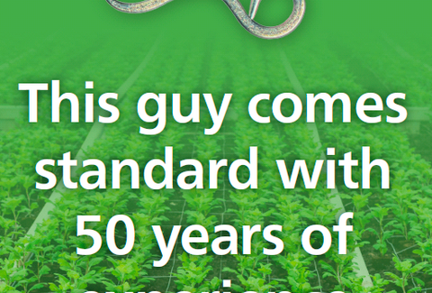 This guy comes standard with 50 years experience