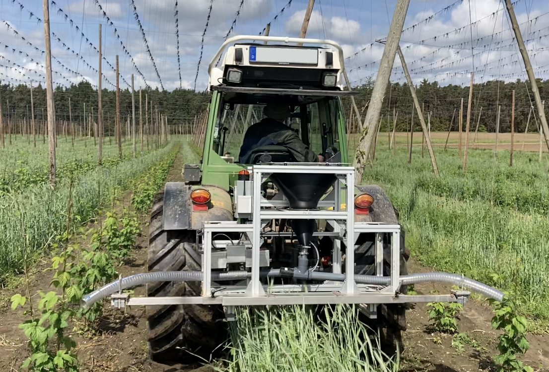 Spidex and Spical succesfully applied with Natutec drive to control spider mite in hops